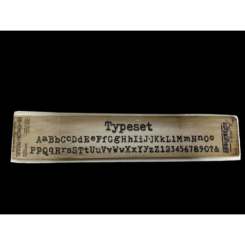 Sizzix Tim Holtz Sizzlits Decorative Strip - Typeset Alphabet Die #657176